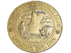 Yellowstone National Park Commemorative Coin (Gold Edition, w/ Animals)