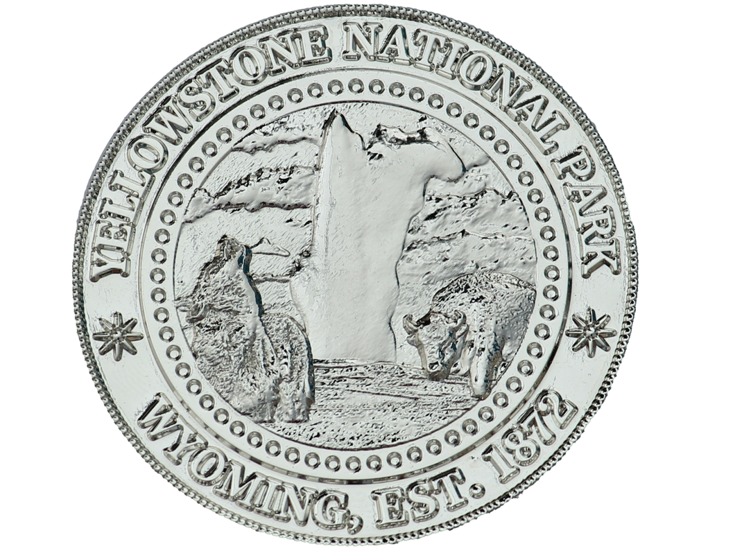 Yellowstone National Park Commemorative Coin (Silver Edition w/ Animals)